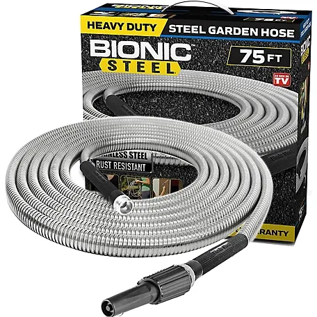 5/8 in. Dia. x 75 ft. Heavy-Duty Stainless Steel Garden Hose