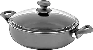 Saflon Titanium Nonstick Saute Pot with Tempered Glass Lid - 4 qt