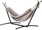 Double Hammock with 9-Foot Space Saving Steel Stand and Carrying Case,118x46x39