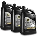 Sun Joe Premium Bar, Chain and Sprocket Oil Bundle | All Season Chainsaw Chain Lubrication | 1 Gallon | 3-Pack