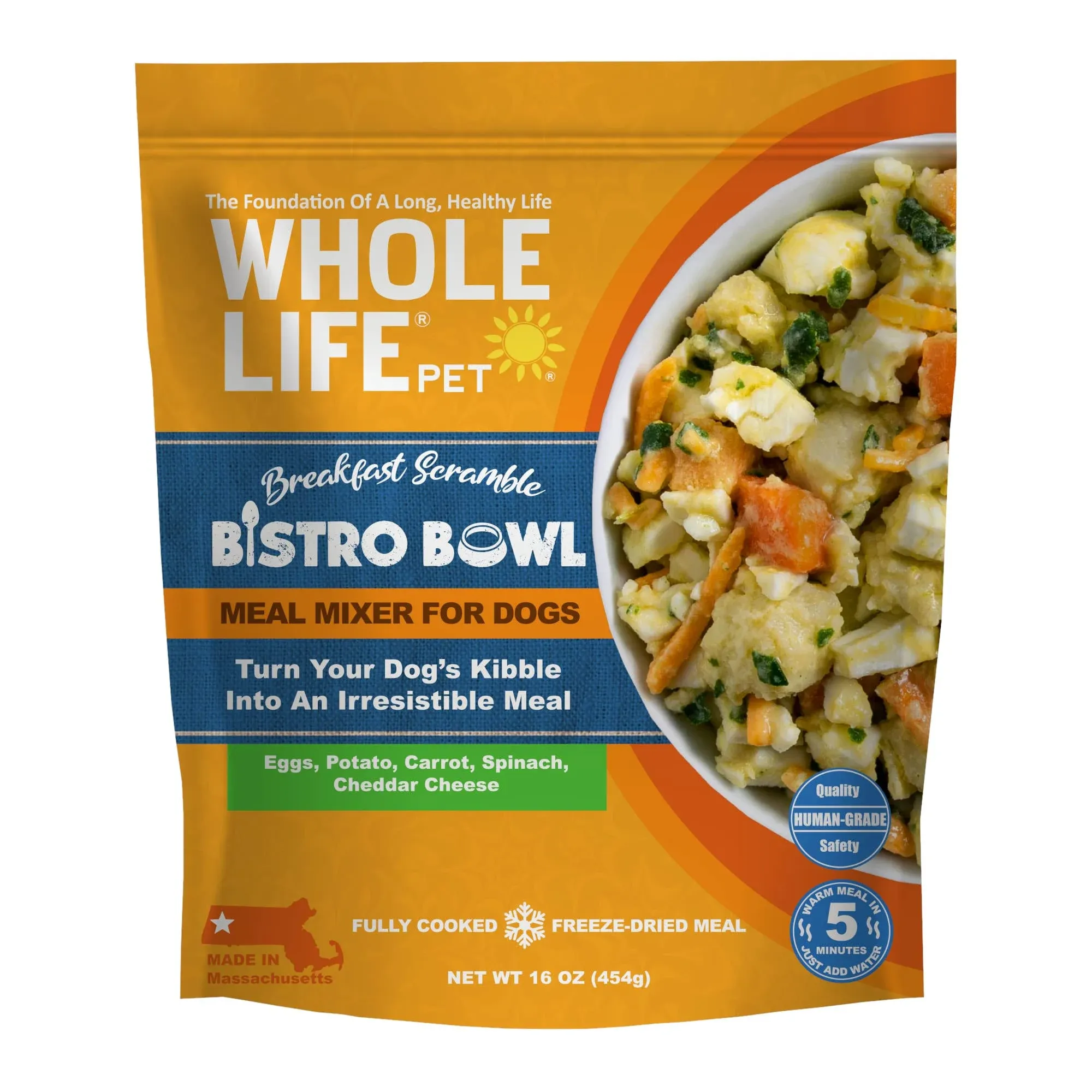 Whole Life Pet Bistro Bowls Breakfast Scramble Meal Mixers for Dogs, 16oz