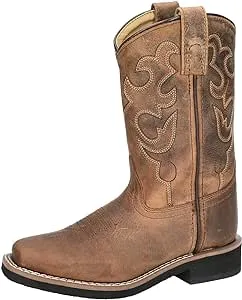 Smoky Mountain Toddler's Pueblo Western Boots - Dark Crazy Horse