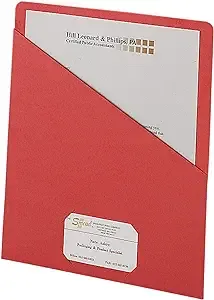 Smead® Slash File Jackets Convenience Pack, 9 1/2" x 11 3/4", Red, Pack Of 25