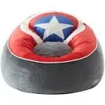 Marvel Avengers Captain America Plush Kids Bean Bag Chair, 24 inchHx24 inchHx25 inchh, Size: Medium - Multi