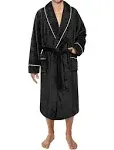 PAVILIA Fleece Mens Robe, Plush Flannel Robe for Men, Soft Bathrobe Mens Long Spa Robe