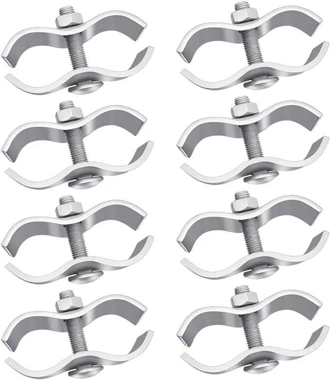 8 Pcs Chain Link Fence Panel Clamps Galvanized Fence Dog Kennel Clamps