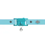 Kittyrama Breakaway Adjustable with Bell Cat Collar, Aqua Blue