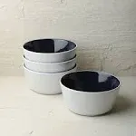 Stone Lain Elica Stoneware Dinnerware Set - 12 Piece - Navy and White