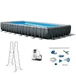 Intex 32ft x 16ft x 52in Ultra XTR Rectangular Pool Set with Maintenance Kit