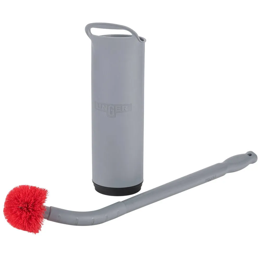 Unger Ergo Toilet Bowl Brush Complete: Wand, Brush Holder & 2 Heads