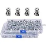 Wang-Data 100 Sets M6 Square Hole Hardware Cage Nuts &amp;  Assorted Colors 