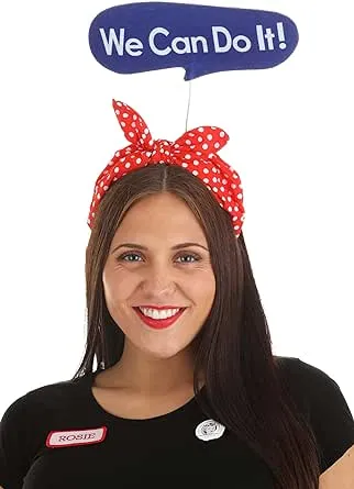 Costume Rosie The Riveter Kit | Adult | Womens | Blue/Red/White | One-Size | Fun Costumes