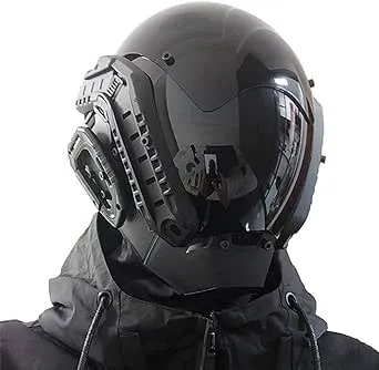 Punk Helmet Mask for Men Halloween Cosplay Masks Gothic Futuristic Techwear Mask Costume Party Accessories