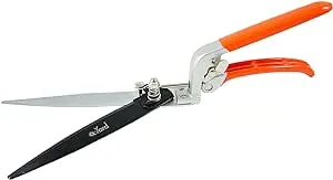 Q-yard QY-741F Flower Bed and Grass Shear - Extra Sharp Garden Hand Pruners, Easier Cutting, Comfortable Ergonomic, Less Effort - Gardening Scissors for Men & Women , Orange