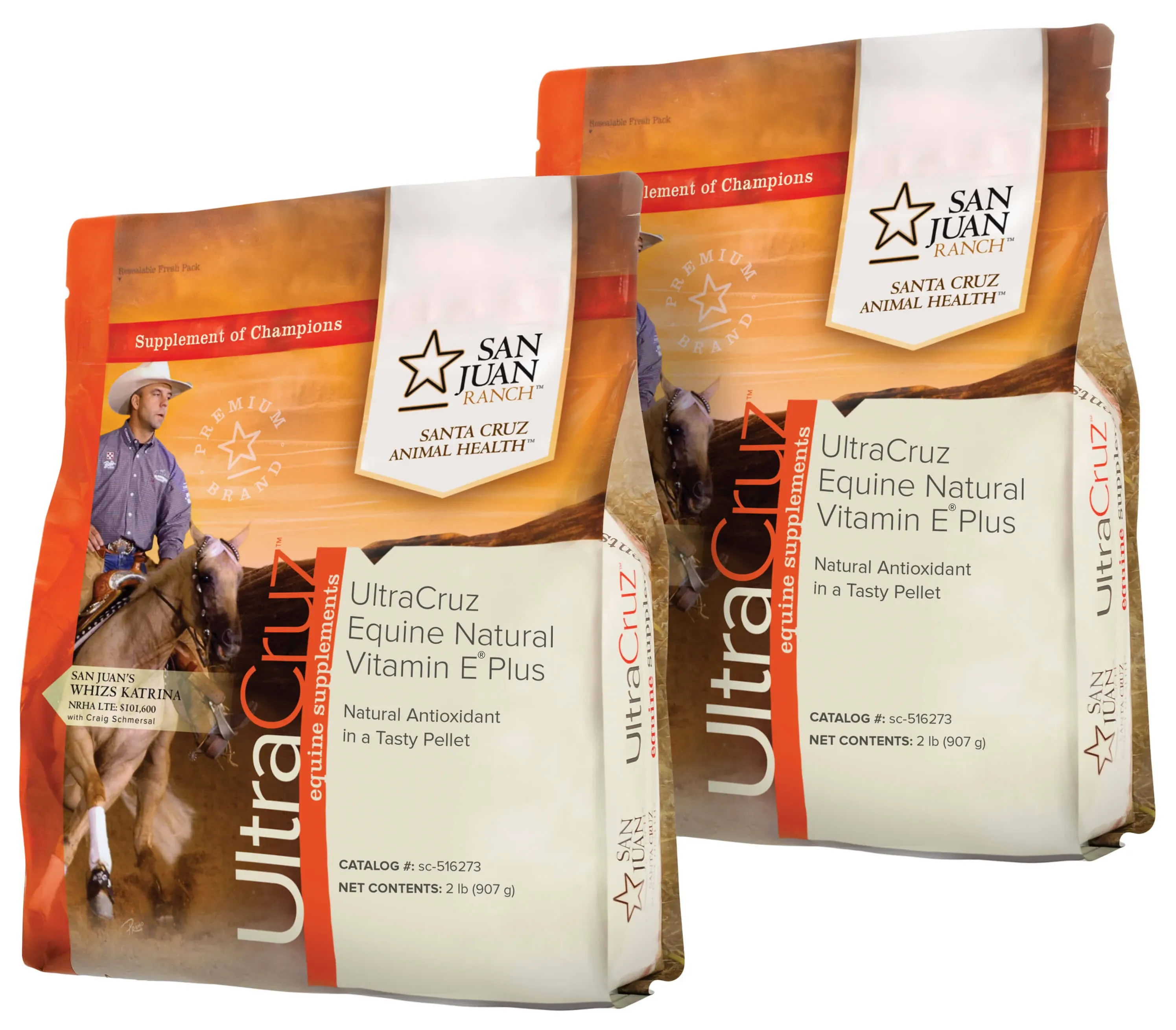 UltraCruz Equine Natural Vitamin E Plus Horse Supplement Pellet ; 2 x 2 lb