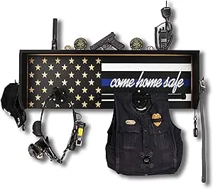 PinkBlue Personalized Customization Wall Mounted Tactical Duty Gear Rack with ...