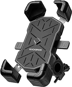 ROCKBROS Motorcycle Bike Phone Holder Mount, for 4.5''-7.1'' Phones, Quick Release Motorcycle Bike Phone Mount Handlebar Clamp, 360° Rotatable Motorcycle Bike Phone Holder