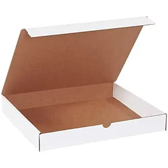 BOX USA White Literature Corrugated Cardboard Mailing Boxes, Pack of 50, Crush-Proof, for Shipping, Mailing and Storing, Oyster White, 15" x 12" x 12" (BML15122)