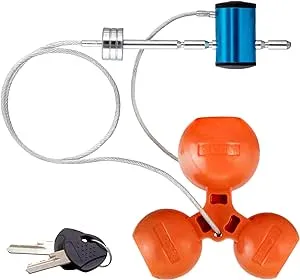 CURT 23082 Universal Tri-Ball Trailer Coupler Lock, Fits 1-7/8, 2, 2-5/16-Inch, Orange