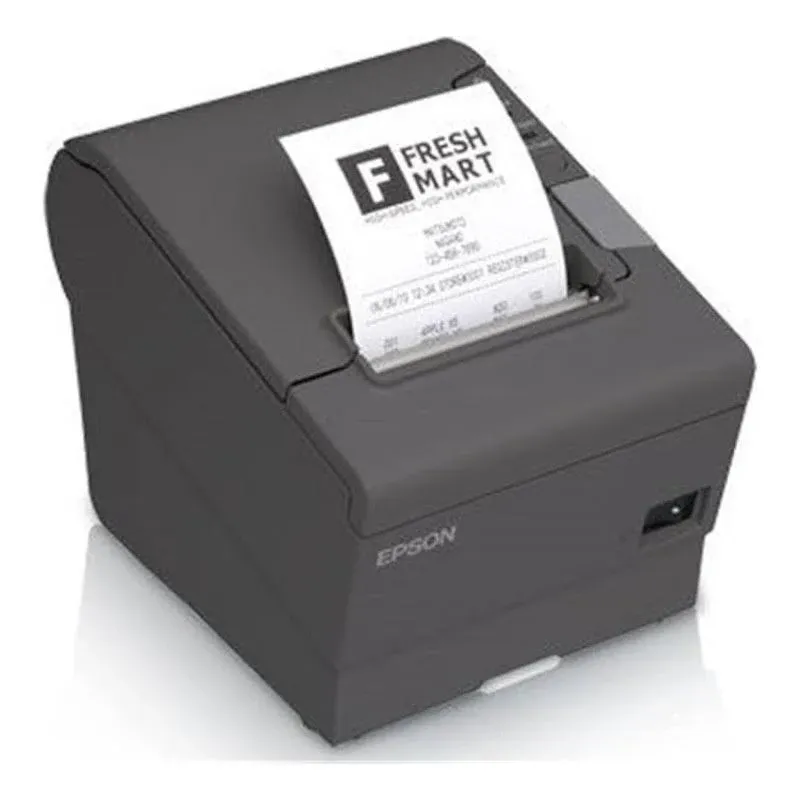 Epson C31CA85656 TM-T88V Thermal Receipt Printer with Power Supply, Energy Star Rated, Ethernet and USB Interface, Dark Gray (Renewed)