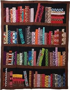 Art & Artifact Library Books Quilted Throw Blanket - 100% Cotton