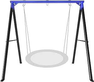 Upgraded Heavy Duty Blue & Black Metal Swing Frame Swing Stand