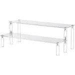 ihomecooker Clear Acrylic Display Riser 2 Tier Cupcake Stand Shelf for Decoratio