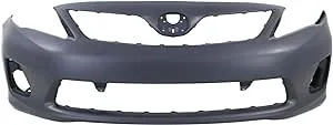 Front BUMPER COVER Compatible For Toyota Corolla 2011-2013 Primed Base/CE/L/LE Models North America Built