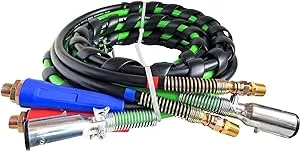 RSTP 12 ft 3 IN 1 ABS Rubber Air Line Hose and 7-Way Electric Assembly Wrap