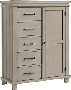 Soho Baby Hampton 5 Drawer Chifferobe, Stone Wash