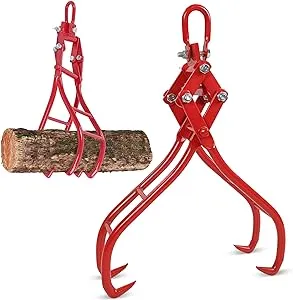 Felled Timber Claw Hook, 28in - Log Lifting Tongs Heavy Duty Grapple Timber Claw, Lumber Skidding Tongs Logging Grabber