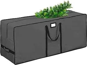 Christmas Tree Storage Bag, Waterproof Christmas Tree Storage, Fits Up to 7.5 ft Tall Artificial Disassembled Trees,Extra Large Heavy Duty Storage Container with Handles (Grey, 47"x15"x20)