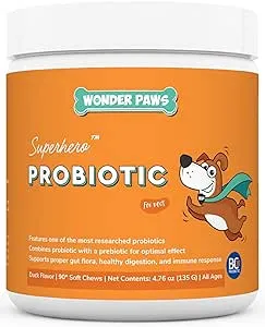 Probiotics for Dogs – Daily Probiotic Supports Gut Health, Digestion, Gas, Bloating, Constipation, Stomach Relief & Immune Support - With Natural Probiotic & Prebiotic – 90 Probiotic Chews