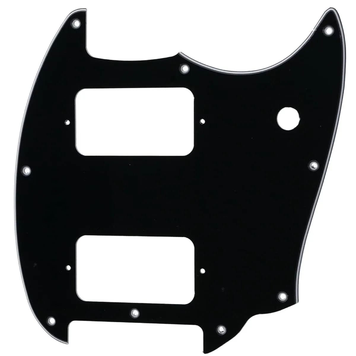 Musiclily Pro 9 Holes Round Corner HH Guitar Pickguard 2 Humbuckers for Squier ...