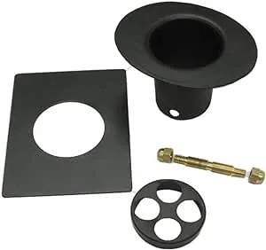 Monarch Aluminum 3-Piece Rain Chain Installation Kit Black Power Coated