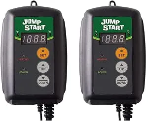 Jump Start Hydroponic Seedling Heat Mat Digital Thermostat Controller (2-pack)