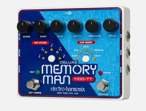 Electro-Harmon<wbr/>ix  Deluxe Memory Man 1100-TT Analog Delay Pedal w/tap tempo New!