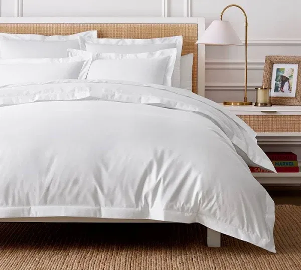 1000 Thread-Count Sateen Duvet Cover, King/Cal. King, White - Pottery Barn | Havenly