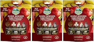 Oxbow Animal Health Simple Rewards Baked Small Animal Treats w/Apple & Banana, 3 oz