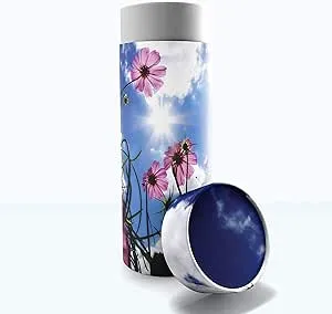 Morning Glories Cremation Urn, Biodegradable Urn, Scattering Tubes, Burial Urn