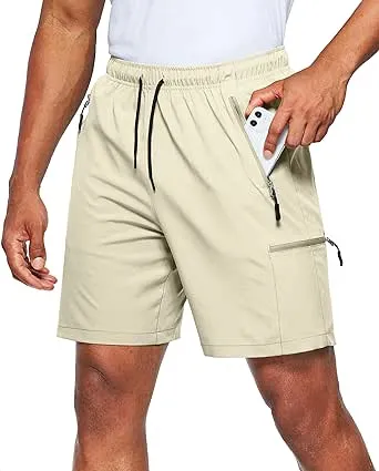 Viodia Men's Hiking Cargo Shorts Stretch Quick Dry Lightweight Shorts for Men Fishing Athletic Shorts with Pockets