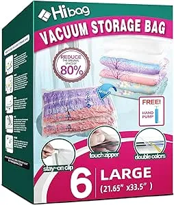 HIBAG Vacuum Storage Bags 10 Space Saver Vacuum Seal Bags