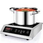 CUISUNYO 3500W 240V Induction Cooktop Commercial Electric Stove Hi-Power Countertop Induction Burner with Digital Sensor Touch Control and Timer Setti