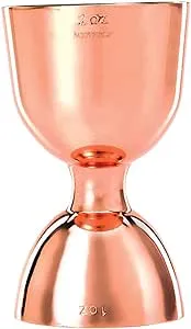 Barfly M37006CP Heavy-Duty Straight Rim Bell Jigger, 1 oz x 2 oz, Copper