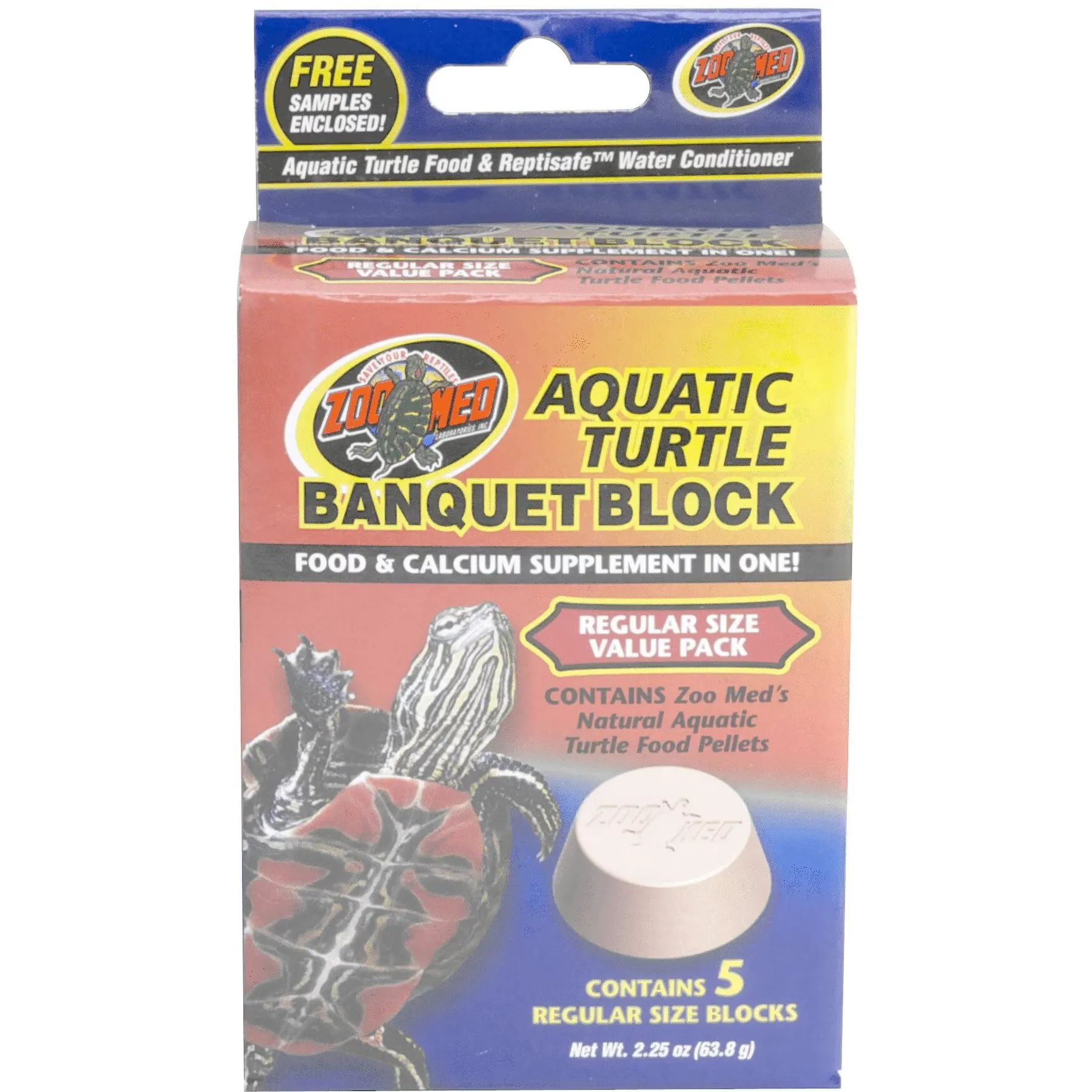 Zoo Med Aquatic Turtle Banquet Block Aquatic Turtle Food, 0.5-oz block