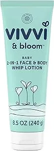 Vivvi &amp; Bloom Gentle 2 in 1 Baby Face  Body Whip Lotion  8.5 Oz 