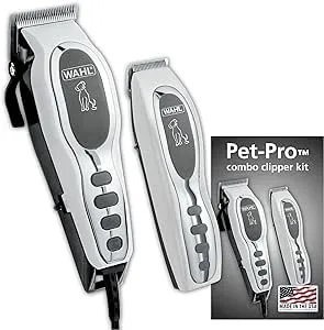 Wahl Pet-Pro Corded Clipper & Battery Trimmer Pet Grooming Combo Kit for Dogs with Light to Thick Coats, The Brand Used by Professionals - Model 9284