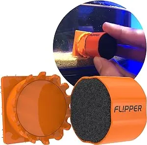 FL!PPER Flipper Pico 2 in 1 Magnetic Aquarium Glass Cleaner Scrubber Scraper - Black - Fish Tank Cleaner | Algae Scraper for Glass Aquariums & Tanks