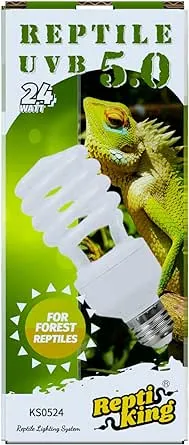 UVB Reptile Light, UVB5.0 24W, UVA UVB Reptile Light Bulb Lamp for Turtle Snake Lizard Gecko, UVB Bulbs for Tropical Reptiles