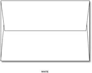 A2 Blank White Envelopes – For 4.25" x 5.5" Greeting Cards, Invitations, Postcards | 4 3/8" x 5 3/4" | 24lb Bond (90gsm) Square Flap | 100 per Pack